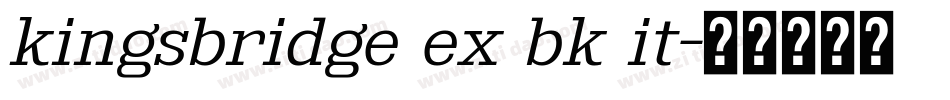 kingsbridge ex bk it字体转换